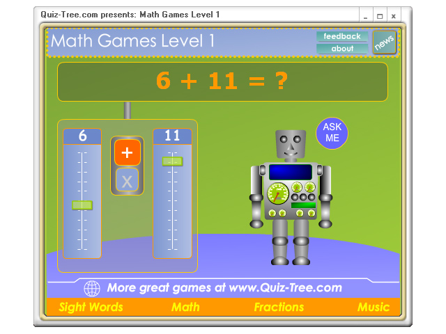 Math Games Level 1 1.0 screenshot